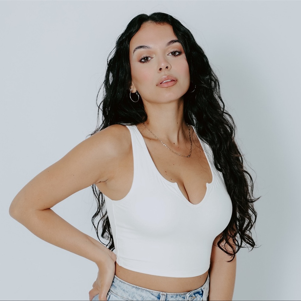 NWOT Klassy Network V Cut Brami Crop Top